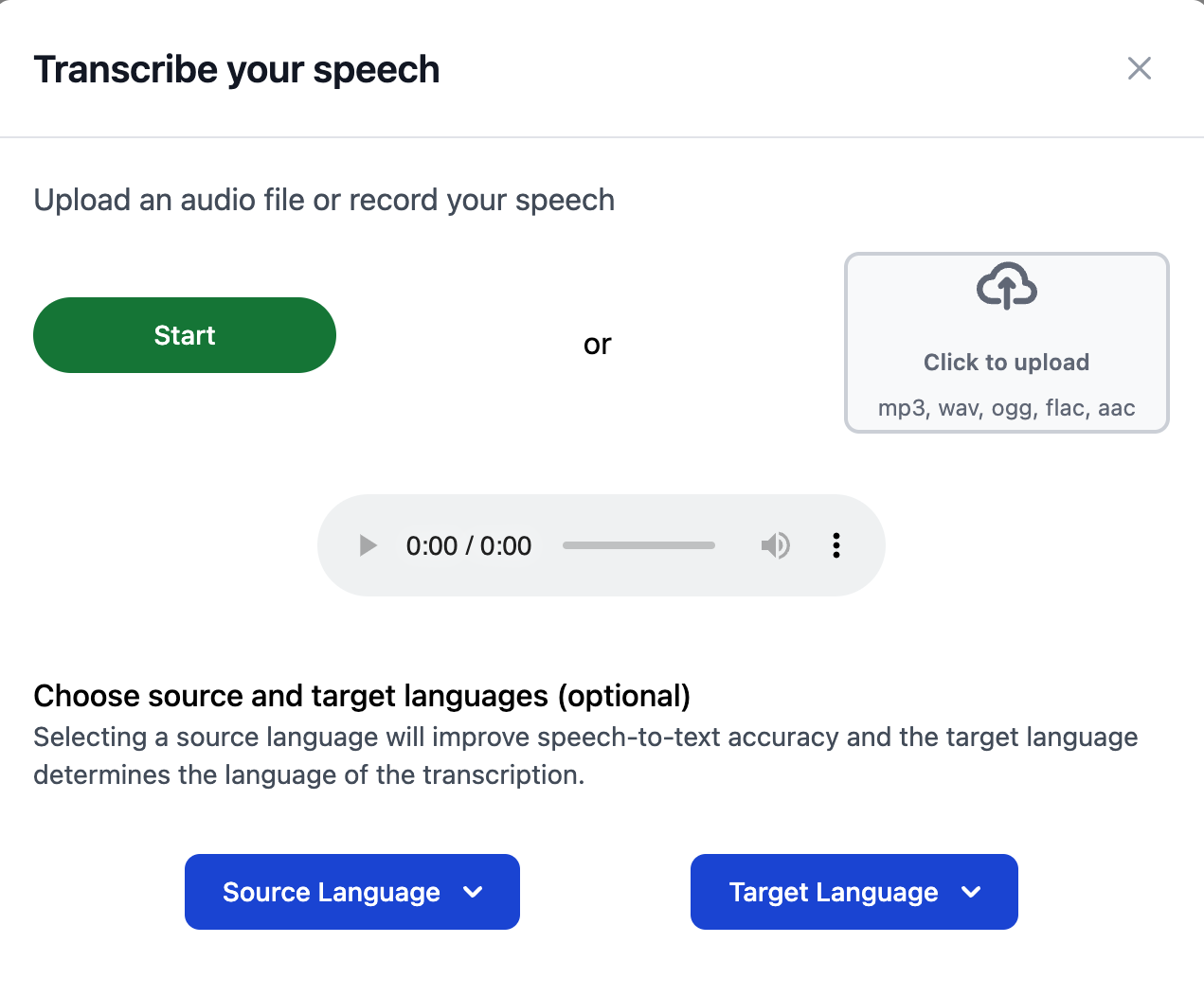 Step 2: Rehearse your speech in our dashboard